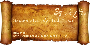 Szoboszlai Áldáska névjegykártya